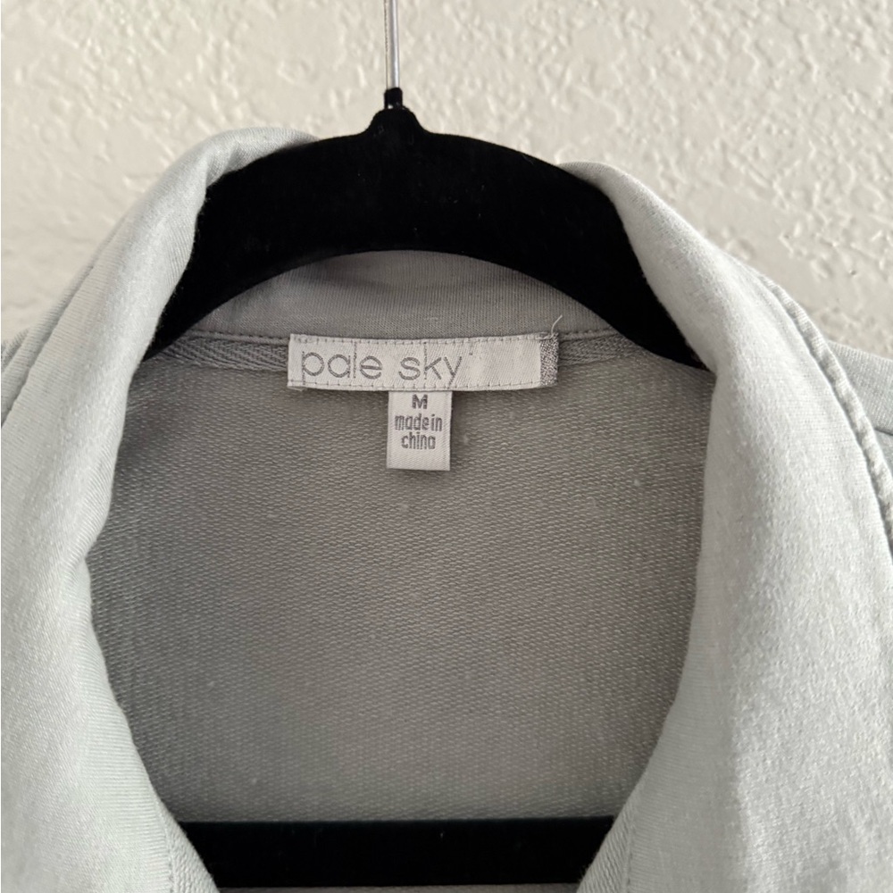 Pale Sky Gray Button-Up Knit Top - Picture 9 of 9